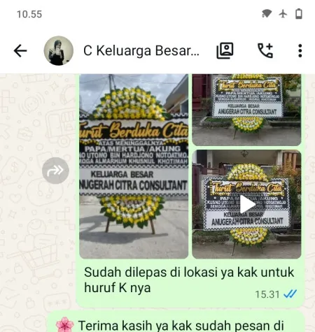 Pengiriman Papan Bunga Duka Balai Samudera Kelapa Gading