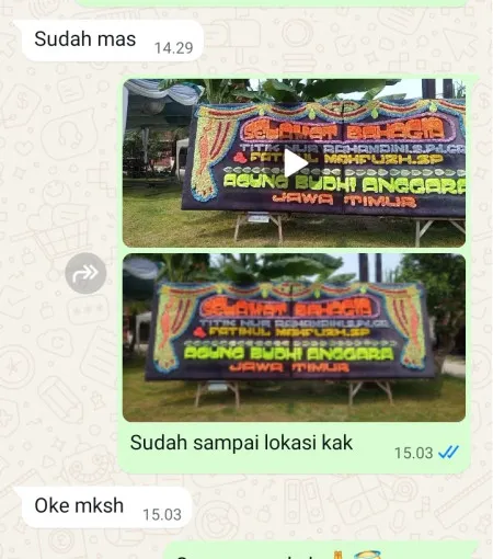 Pengiriman Papan Bunga Balai Samudera Kelapa Gading